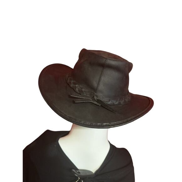 Authentic Vintage Barmah Australian Cowhide Leather Hat SZ M